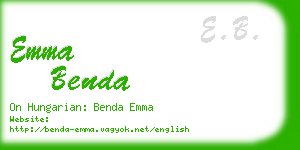 emma benda business card